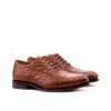 Men's Oxford Dress Shoe in Brown Ostrich