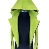 Womens Mejor Lime Green Python Biker Jacket Cropped