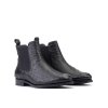 Mens Grey Ostrich Chelsea Boots